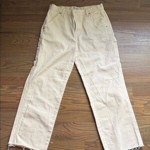 BDG Beige Carpenter Trousers